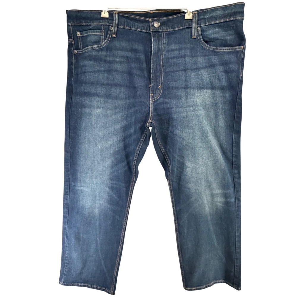 Levis 569 Loose Straight Fit Jeans Mens 42X32 Blue Crosstown Stretch Streetwear